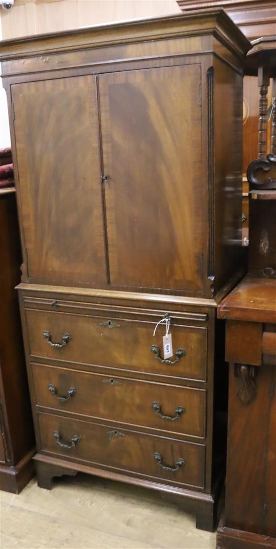 A reproduction mahogany cabinet W.72cm